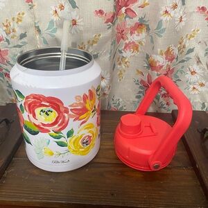 The Pioneer Woman Floral Water Jug with Coral Lid